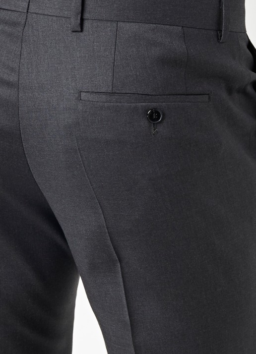 HUGO BOSS Gibson_cyl slim fit pantalon van scheerwol - detail 4 grijs