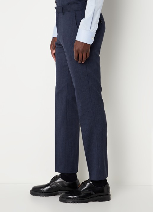 HUGO BOSS H-Huge slim fit 3-delig pak van wol met klepzakken  - detail 7 donkerblauw