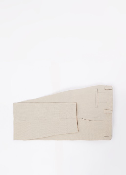 HUGO BOSS Henry slim fit 3-delig pak in scheerwolblend - voorkant beige