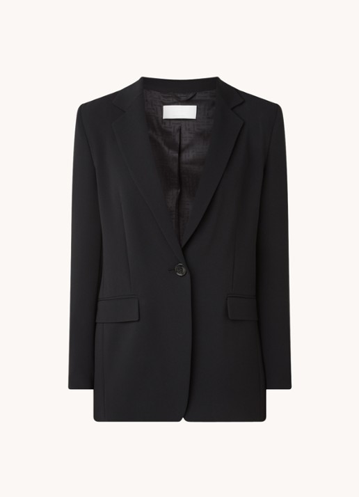 HUGO BOSS Jocalua blazer met klepzakken - voorkant zwart