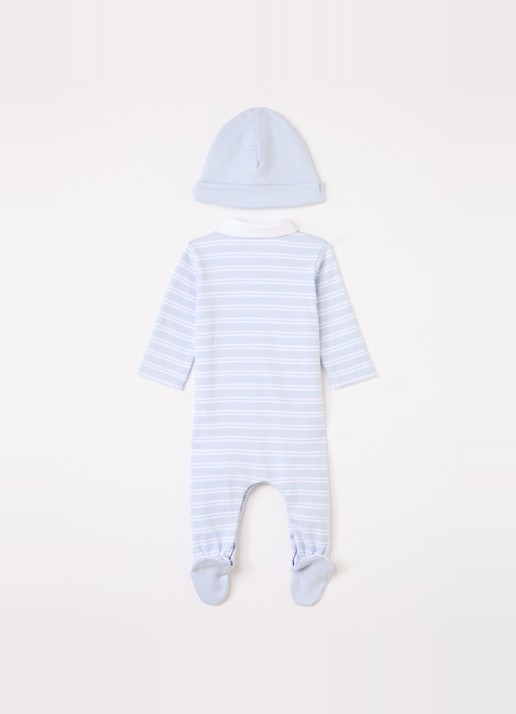 HUGO BOSS Set van babypak met muts 2-delig - voorkant 2 blauw
