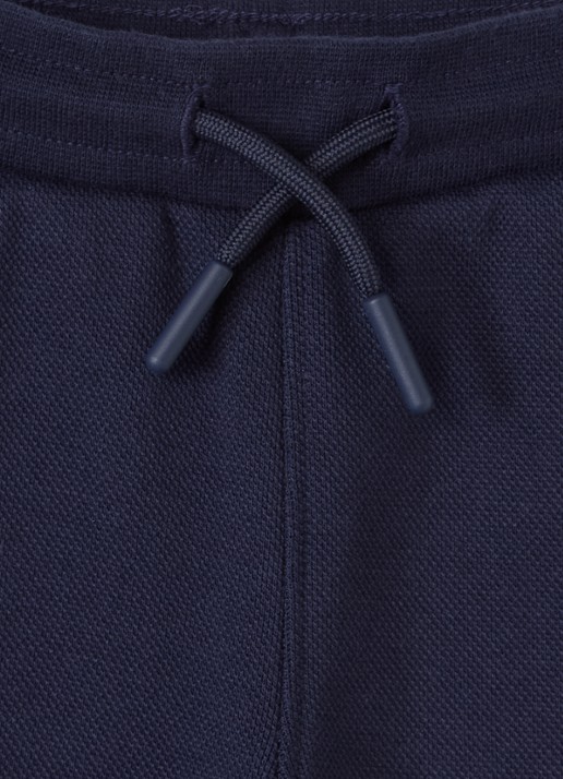 HUGO BOSS Tapered fit cargobroek met logo - detail 3 donkerblauw
