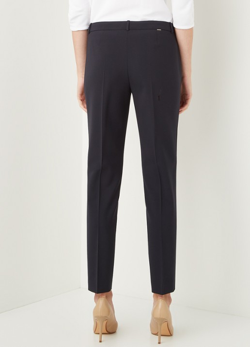 HUGO BOSS Tiluna mid waist slim fit cropped pantalon in wolblend - achterkant undefined