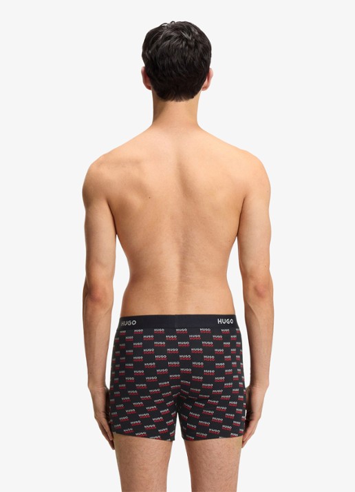 HUGO Boxershorts met logoband in 3-pack - achterkant rood