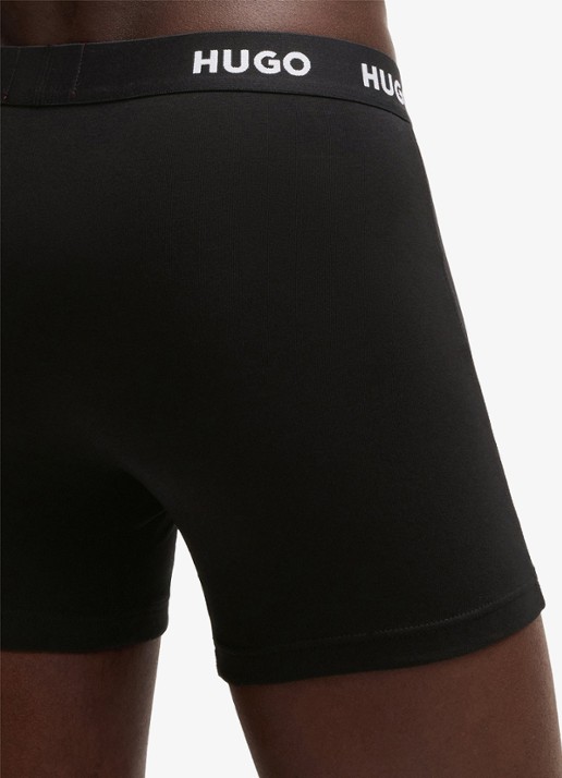 HUGO Boxershorts met logoband in 3-pack - detail 5 zwart
