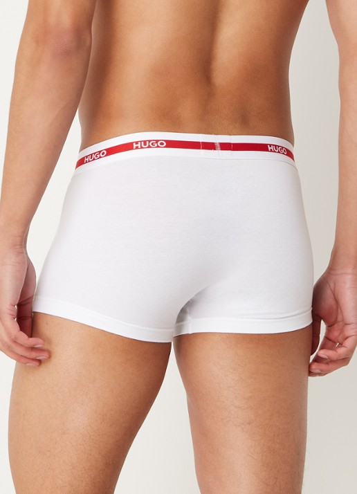 HUGO Boxershorts van  katoen in 3-pack - achterkant 3 rood