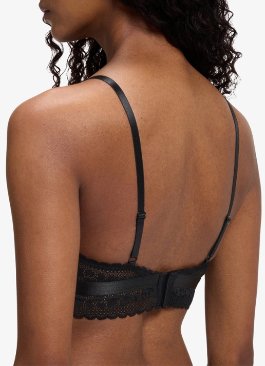 HUGO Bralette met kant - detail 2 zwart