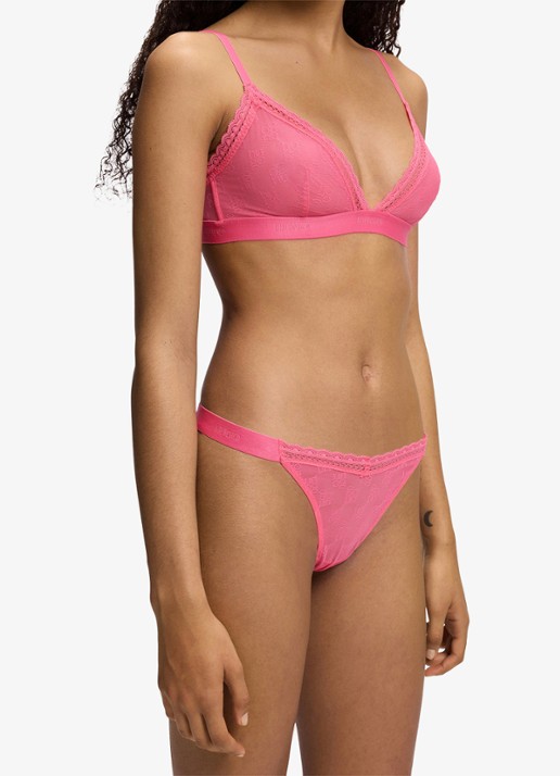 HUGO Bralette van kant - detail 5 roze
