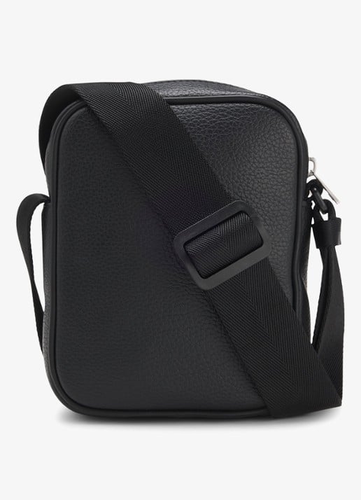 HUGO  Crossbodytas met logo en verstelbare schouderriem - achterkant 6 diepzwart