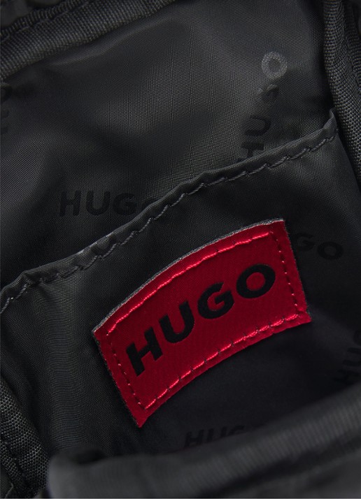 HUGO Crossbodytas met logo - detail 3 zwart