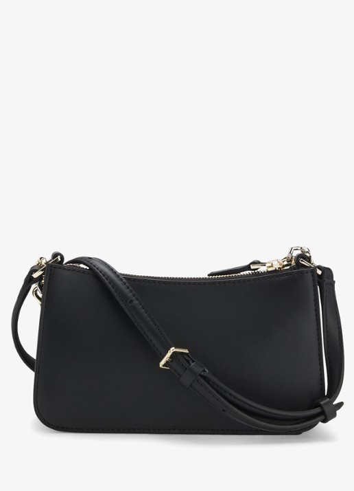 HUGO Crossbodytas van imitatieleer - voorkant 4 zwart