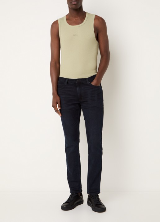 HUGO Dapota singlet met logo - voorkant 4 olijfgroen