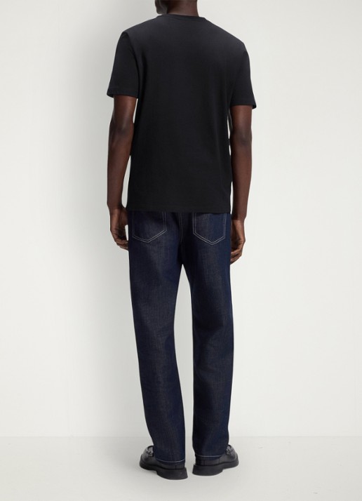 HUGO Darusi t-shirt van katoen - achterkant black-001 / zwart