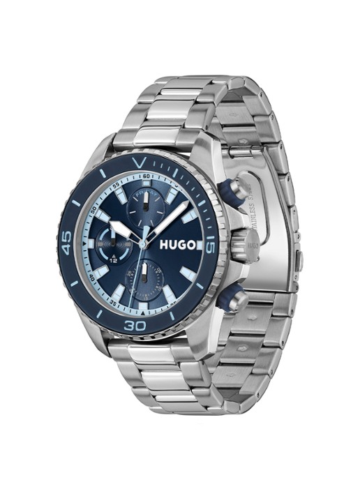 HUGO Dive horloge HU1530429  - detail zilver
