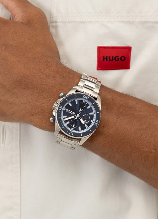 HUGO Dive horloge HU1530429  - voorkant 4 zilver
