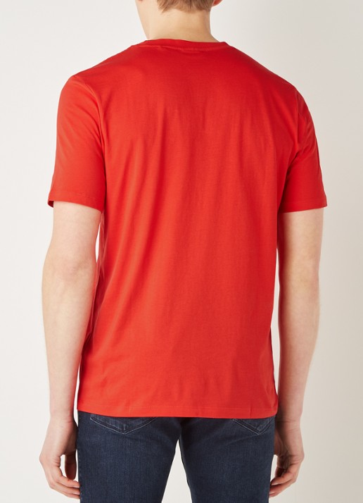 HUGO Dulivio T-shirt met logoprint  - achterkant 3 steenrood