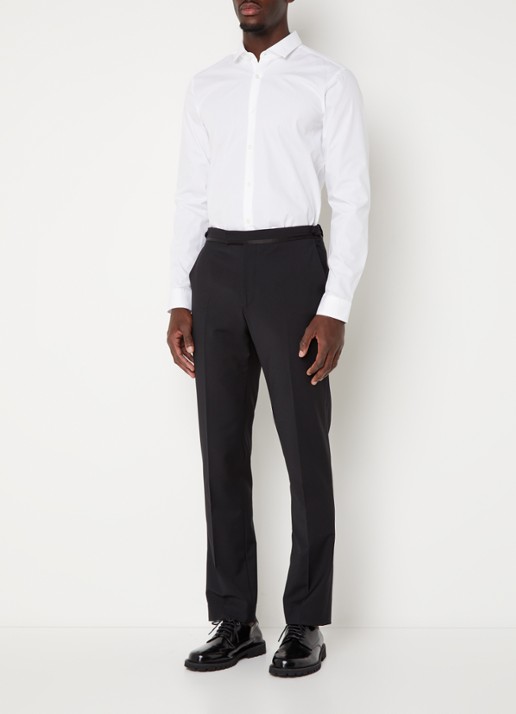 HUGO Erondo extra slim fit overhemd van katoen - voorkant 3 wit