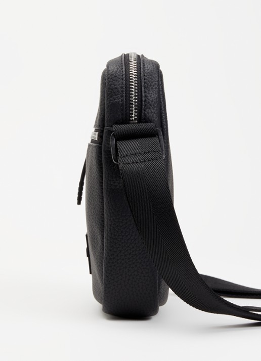 HUGO Ethon crossbodytas met logo en verstelbare schouderriem - detail 4 black-001 / zwart