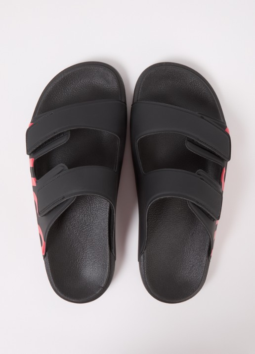 HUGO Evander slipper met logo - detail 5 black-002 / zwart