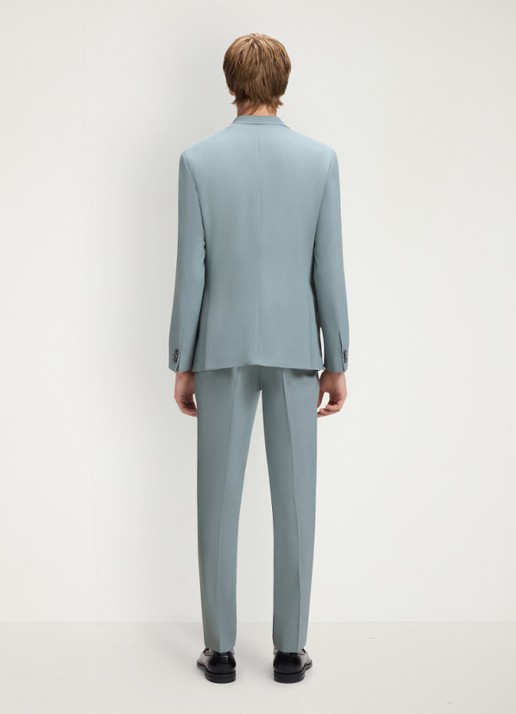 HUGO Extra slim-fit tweedelig pak van stretchmateriaal - achterkant 6 open grey-074 / grijs