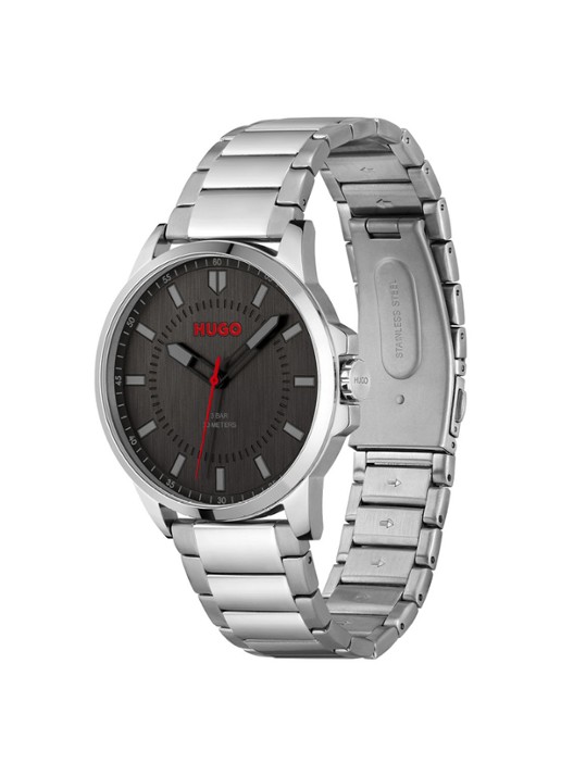 HUGO #First horloge HU1530246  - detail zilver