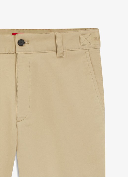 HUGO Genar261S slim fit korte broek met stretch - detail 6 medium beige-269 / beige