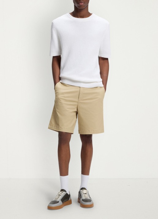 HUGO Genar261S slim fit korte broek met stretch - voorkant 2 medium beige-269 / beige