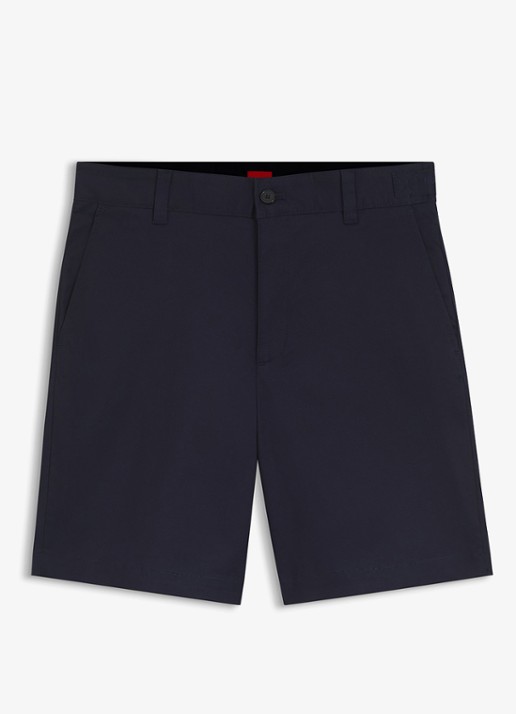 HUGO Genar261S slim fit korte broek met stretch - voorkant dark blue-405 / blauw