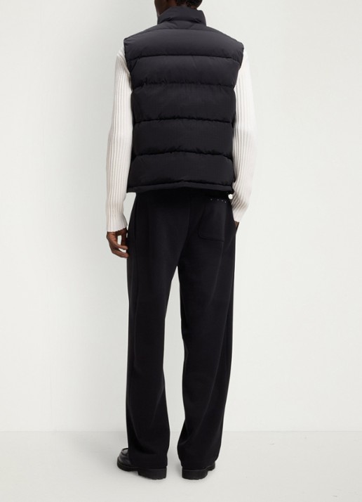 HUGO Gewatteerde bodywarmer met logo - achterkant 4 zwart