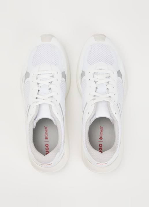 HUGO Go2 sneaker met mesh details - detail 4 wit
