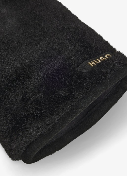 HUGO Handschoenen met logo - achterkant zwart