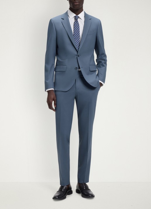 HUGO Henry/Getlin232X slim fit 2-delig pak in wolblend - voorkant open blue-496