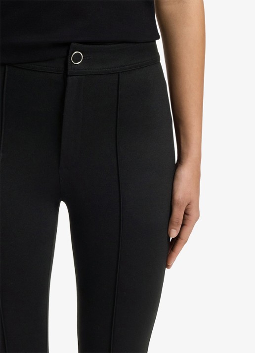 HUGO High waist flared fit pantalon met steekzakken - detail 4 zwart