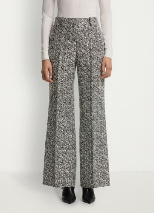 HUGO High waist straight fit pantalon met steekzakken