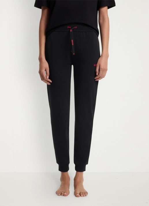 HUGO High waist tapered fit joggingbroek met logo