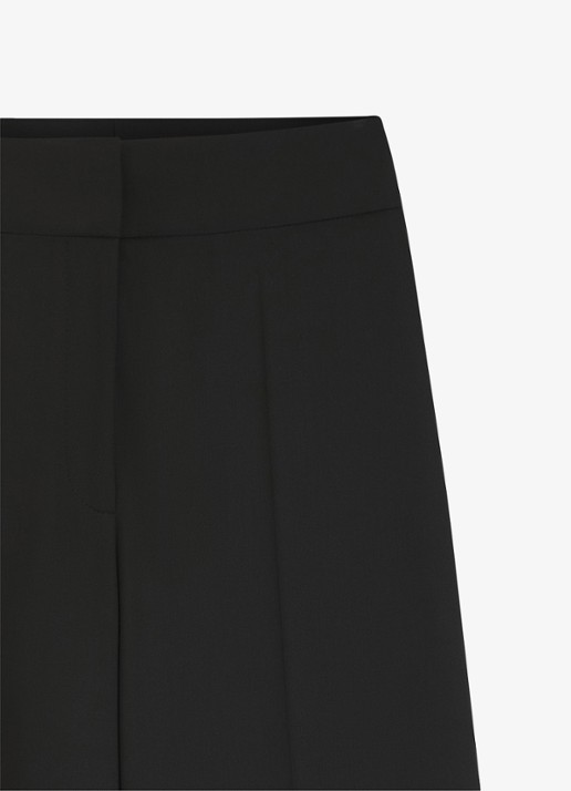 HUGO High waist wide fit pantalon met steekzakken - detail 3 zwart