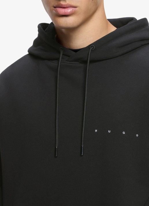 HUGO Hoodie met logo - detail 5 zwart