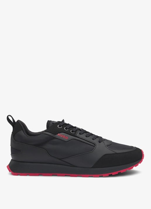 HUGO Icelin Runn sneaker met suède details