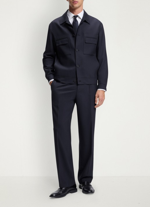 HUGO Jack met borstzakken - voorkant 2 donkerblauw