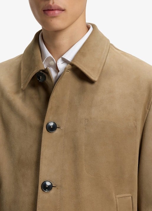 HUGO Jack van suede - detail 4 beige