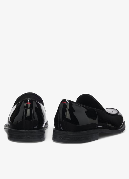 HUGO Loafer van lakleer - achterkant 3 black-001 / zwart