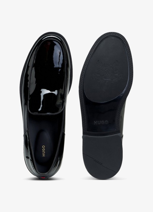 HUGO Loafer van lakleer - detail 5 black-001 / zwart