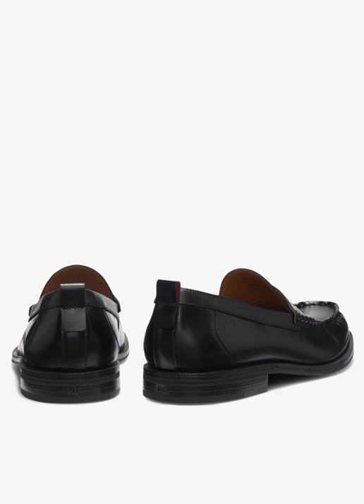 HUGO Loafers van leer - achterkant 3 zwart