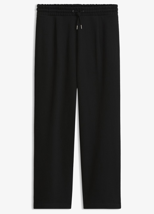 HUGO Loose fit broek met opgestikte zakken en studs - voorkant 4 zwart