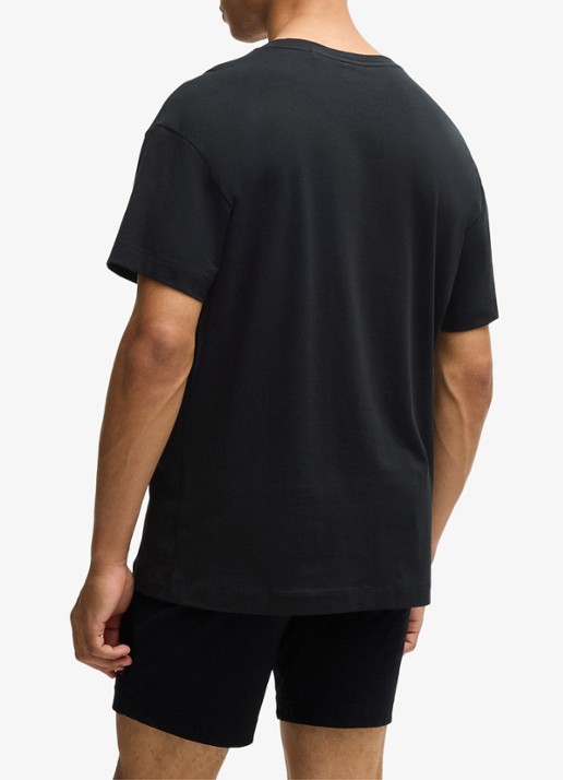 HUGO Lounge T-shirt met logo - achterkant black-001 / zwart