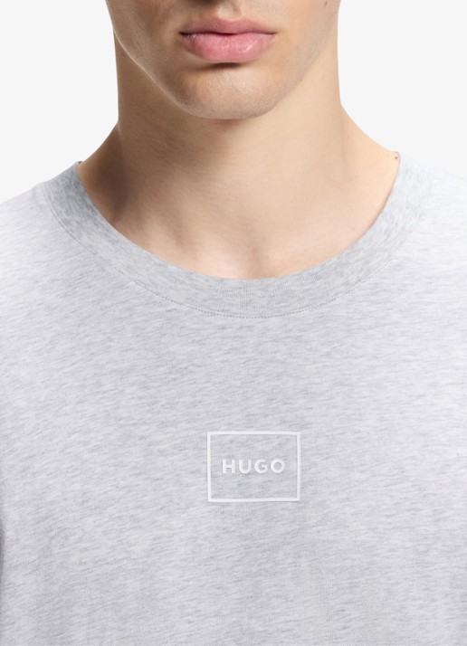 HUGO Lounge T-shirt met logo - detail 2 light/pastel grey-052 / grijs