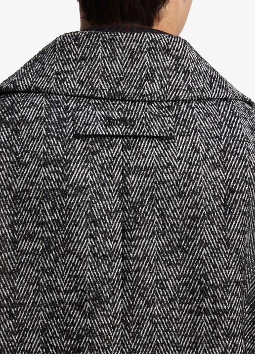 HUGO Mantel in scheerwolblend - detail 4 dark grey-028 / grijs