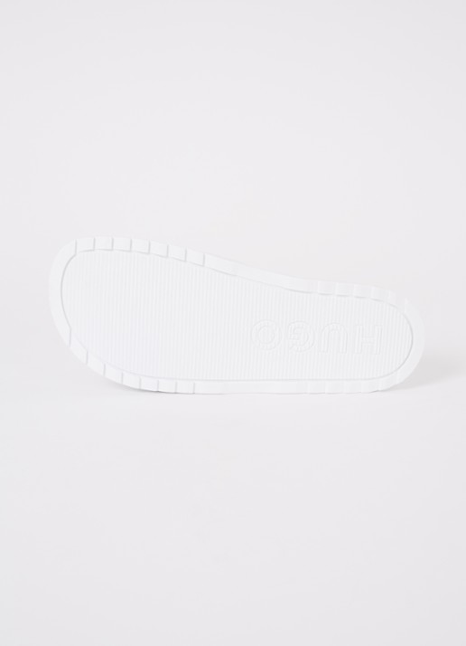 HUGO Match It slipper met logo - detail 2 wit