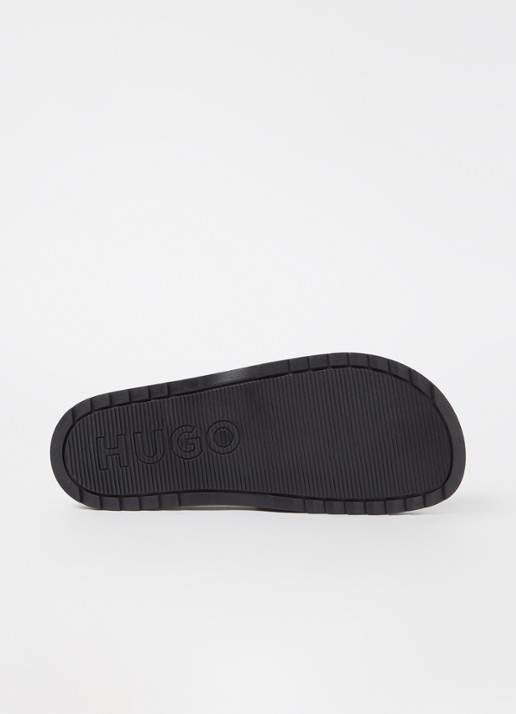 HUGO Match It slipper met logo - detail 3 neongeel