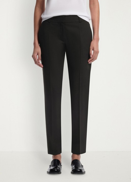 HUGO Mid waist tapered fit pantalon met steekzakken